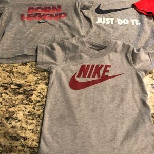 4 Nike shirts 2t and black Nike 2T shorts